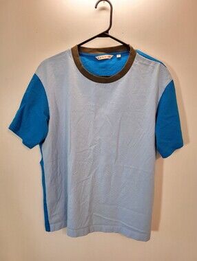 Marni X Uniqlo Colorblock Light & Royal Blue Crewneck Tshirt - Size M